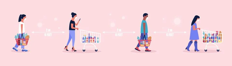 Supermarket Stock Illustration