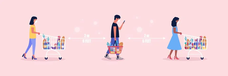 Supermarket Stock Illustration