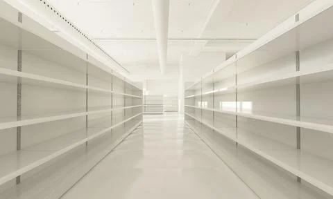 Supermarket interior Illustrazione stock