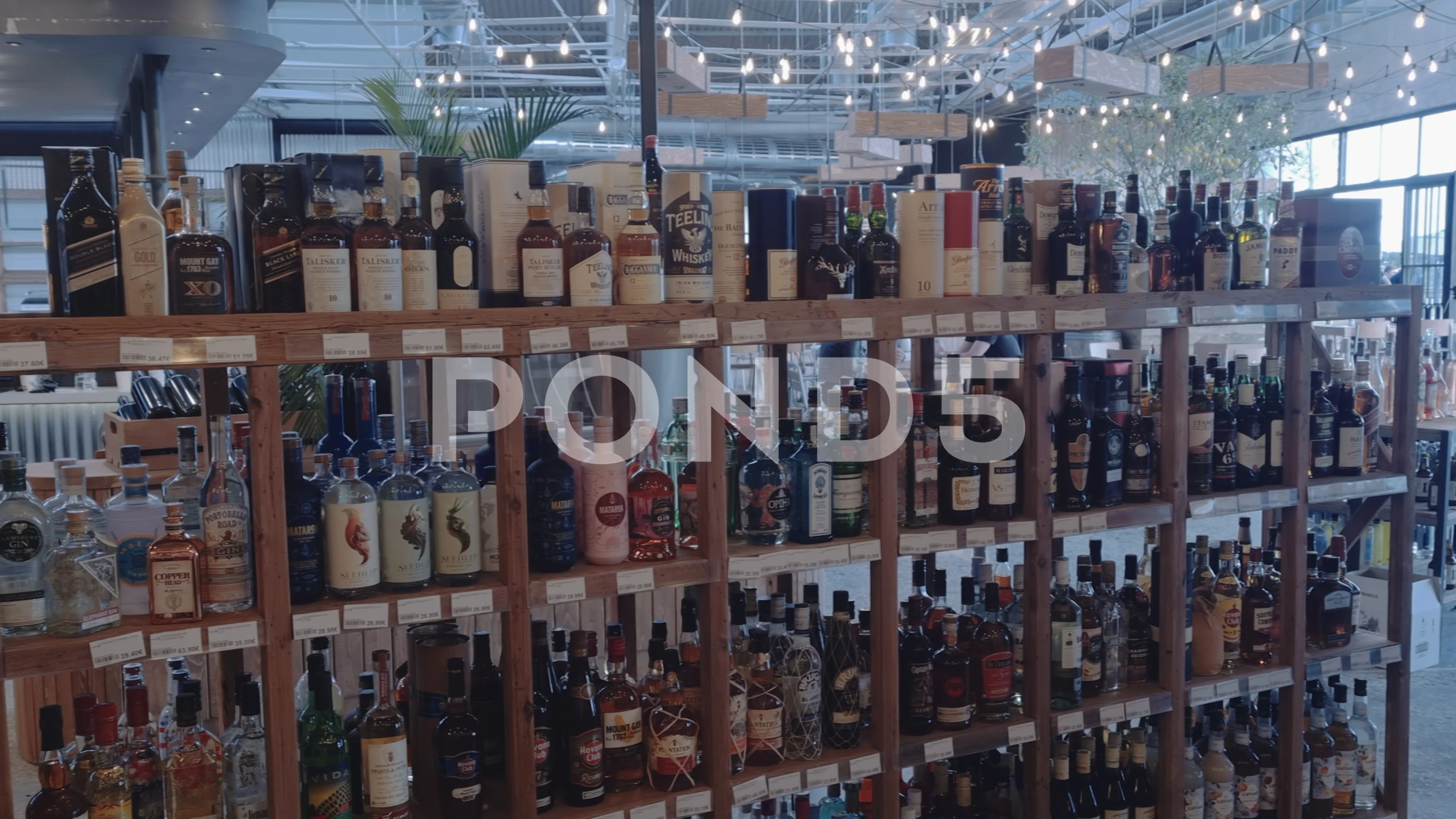 Supermarket with liquor store Stock Video Pond5