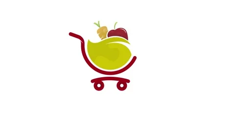 Supermarket Logo Motion Stock Footage 143638426