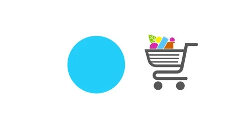 Supermarket Logo Motion Stock Footage 143638521