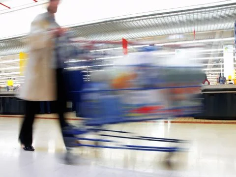At the Supermarket Foto stock