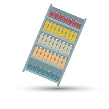 Supermarket rack Stock Illustration