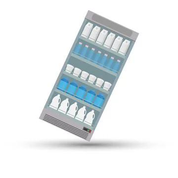Supermarket refrigerator Stock Illustration