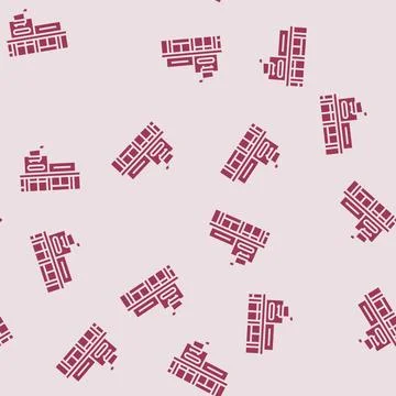 Supermarket store glyph seamless pattern Stock Illustration