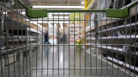 Supermarket trolley Video stock 120421719