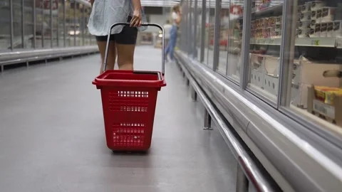 Supermarket in Ukraine is running out of basic items Video stock 204968876