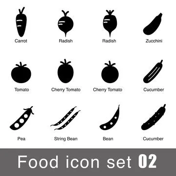 Supermarket vegetable icon set design, vector illustration Stock Illustration