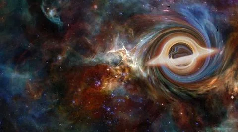 Supermassive black hole. Elements of this image furnished by NASA Supermas... Foto stock
