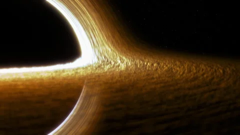 Supermassive black hole event horizon golden accretion disk Vidéo 333976953