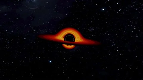 Supermassive black hole model is moving and absorbing the space Stock Footage 150340487