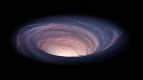 Supermassive black hole rotation Loop with twinkle stars - 4K Stock Footage 145299251