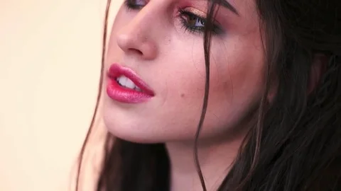 Supermodel, studio, posing, camera Stock Footage 77762411