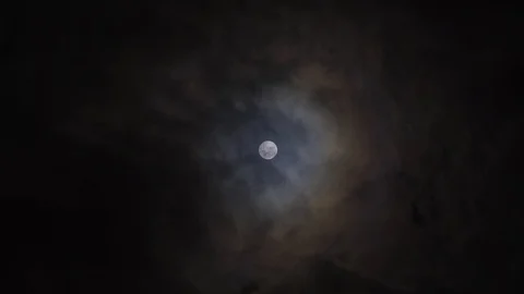 Supermoon Clouds Vidéo 129797641