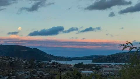 Supermoon Dunedin Foto stock