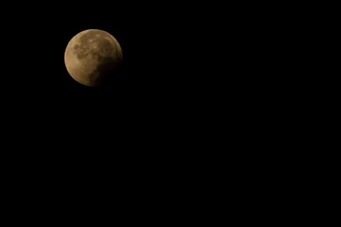Supermoon red tint full moon Stock Photos