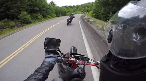 Supermoto pov corner fast Stock Footage 56565355