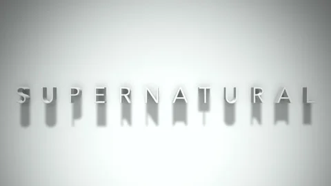 Supernatural 3D title animation white text on a white background 스톡 동영상 299425895