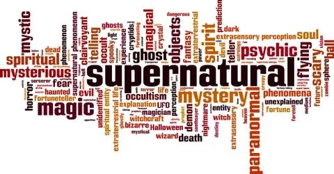 Supernatural word cloud イラスト素材