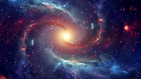 Supernova Burst in a Spiraling Galaxy - Deep Space Animation Stock Footage 303051888