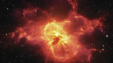 A supernova that exploded illuminating space. Video stock 247178073
