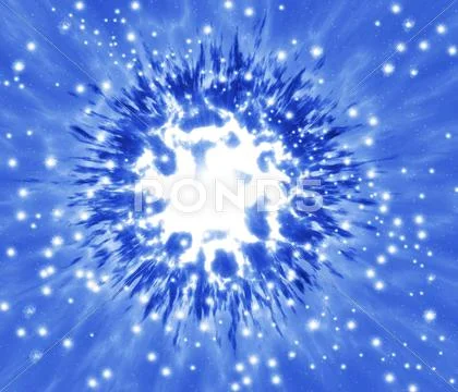 Supernova explosion, artwork Stock Illustration