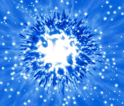 Supernova explosion, artwork Illustrazione stock