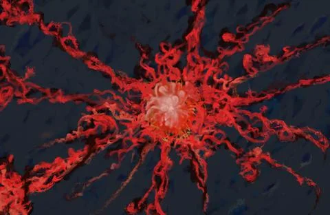 Supernova explosion in the deep space Stock Illustration