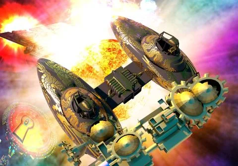 Supernova explosion Stock Illustration