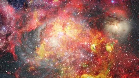 Supernova with glowing nebula. Elements of this image furnished by NASA Foto stock