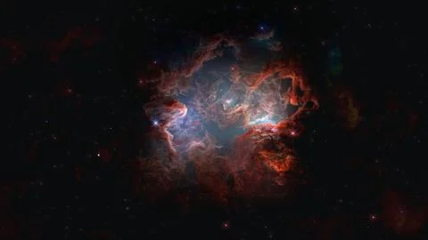 Supernova remnant Crab Nebula,3D render background Stock Illustration