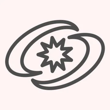 Supernova star line icon. Space birth, cosmos collapse. Astronomy vector design Stock Illustration