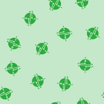 Superposition state quantum technology glyph vector seamless pattern Stock Illustration