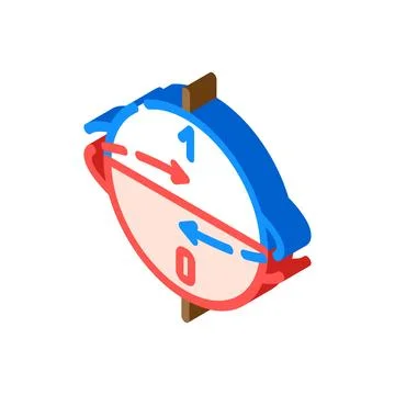 Superposition state quantum technology isometric icon vector illustration Stock Illustration