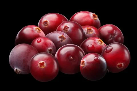 Superpositioned pile of cranberries Stock Photos