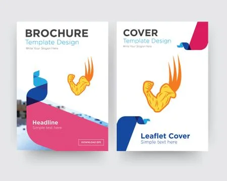 Superpower brochure flyer design template Illustrazione stock gratuita
