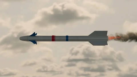 Supersonic missile rocket flying Stock-Footage 342030883