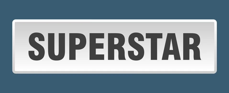 Superstar button. superstar square white push button Stockillustratie