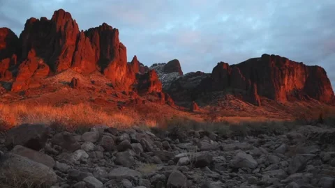 Superstions Mountains Video stock 170337294