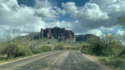 Superstition Mountain Apache Trail Arizona 스톡 동영상 131349999