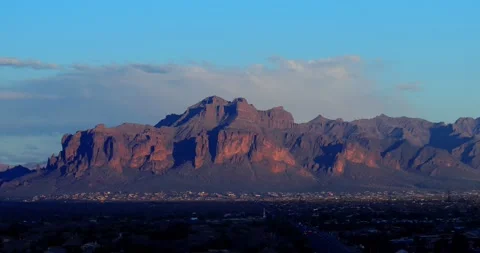 Superstition Mountain Sunset Stock Footage 231832397