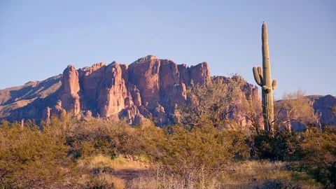 Superstition Mountains Stock Footage 129482894