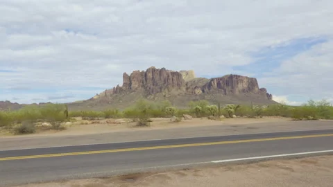 Superstition Mountains Video stock 342299495