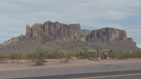 Superstition Mountains Video stock 342299496