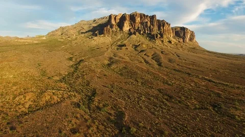 Superstition Mountains overview Stock Footage 117341063