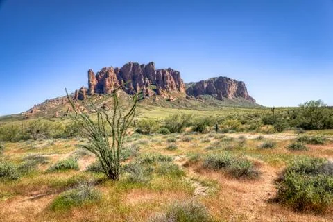 Superstition Mountains Stock Photos