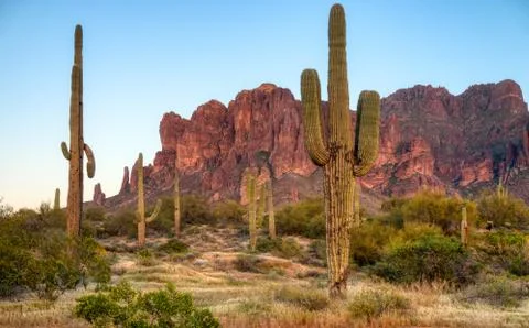 Superstition Mountains Stock Photos