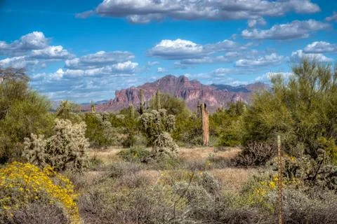 Superstition Mountains Stock Photos