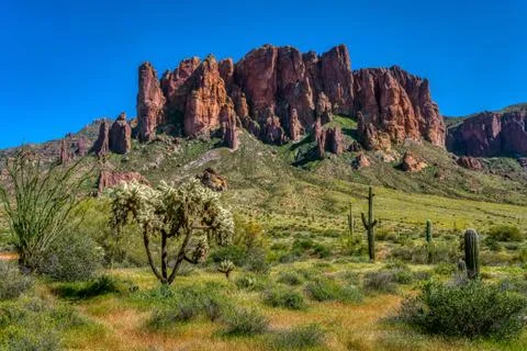 Superstition Mountains Stock Photos